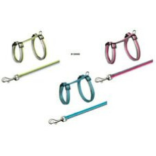 Peitoral +Trela ¨Freshline Spot¨ Em Nylon P/ Gatos